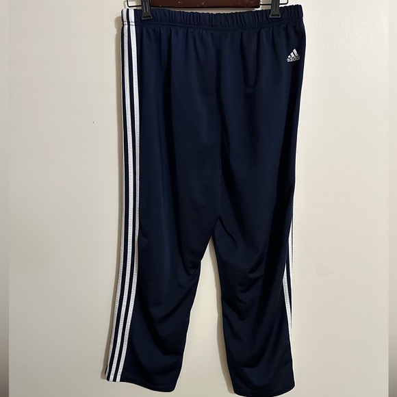 Adidas Women’s Navy With White Stripes Athletic Pants, Size L - Picture 2 of 11